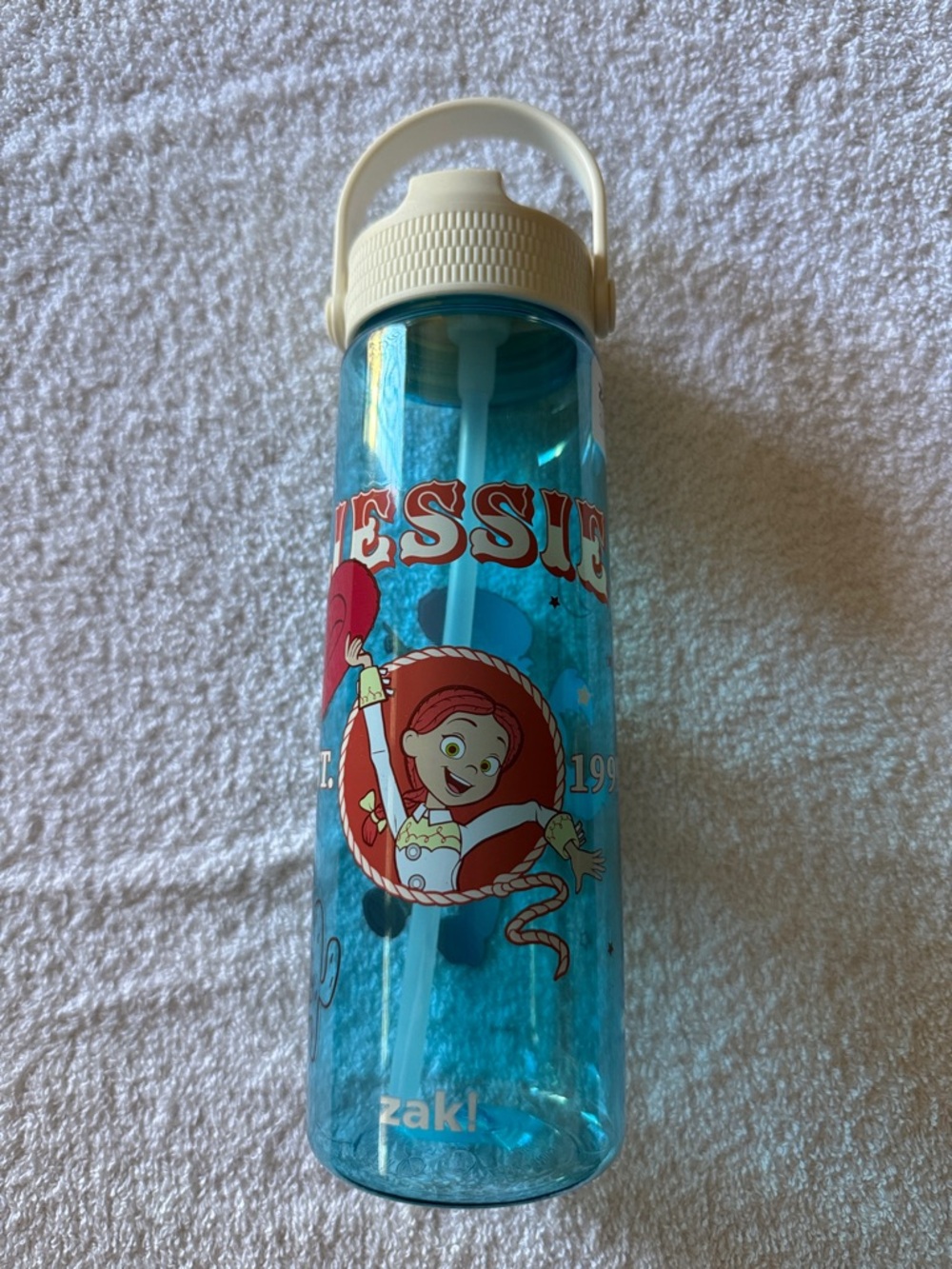 Zak! x Disney Pixar Toy Story Jessie Blue Kids Water Bottle with Straw